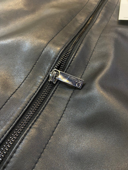 KC LAC Black Colour Genuine Leathers Bomber Jacket 49181 03082023