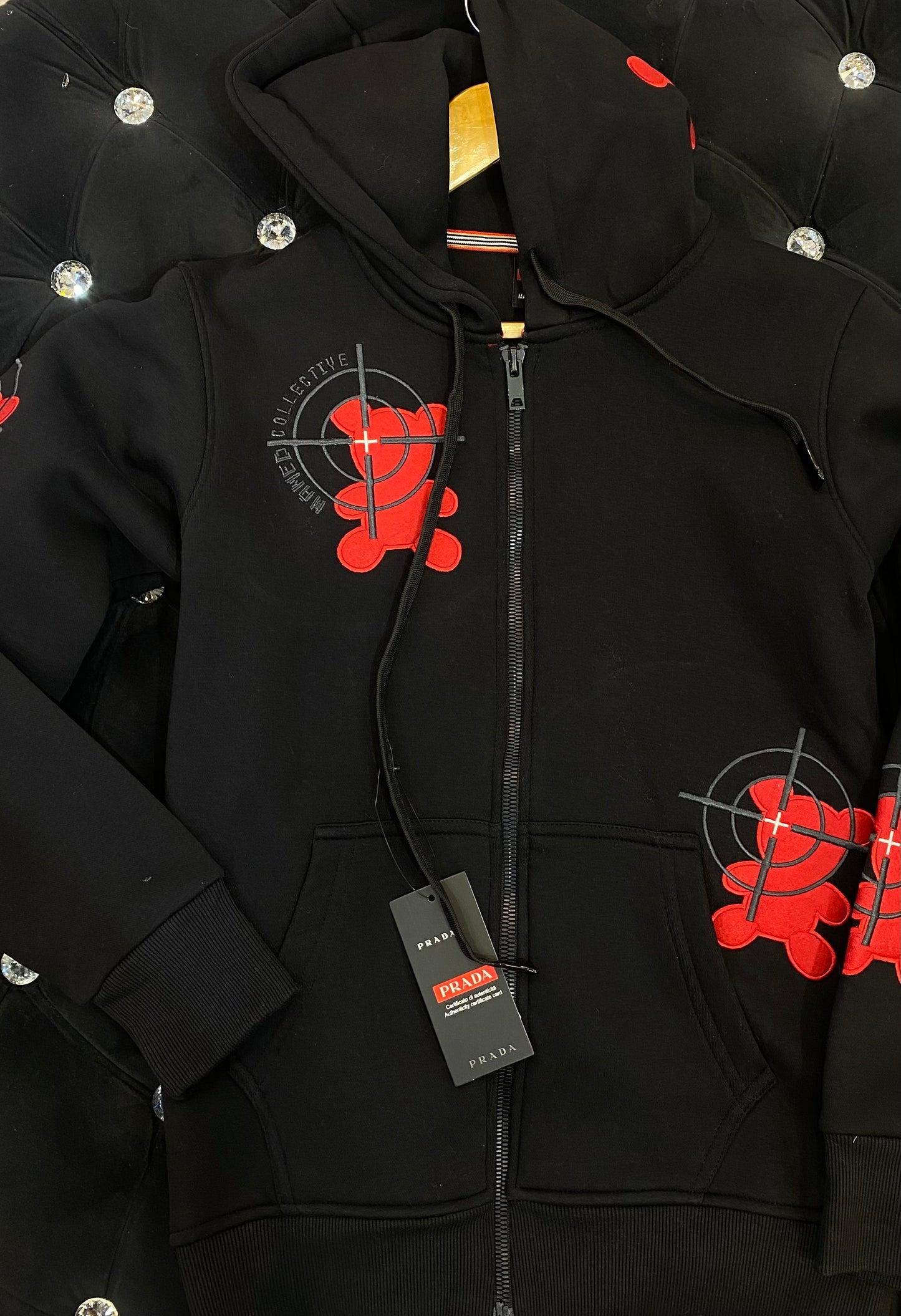 ARP Black Colour Imported Fabric Zipper Hoodie’s 789001