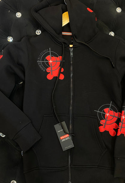 ARP Black Colour Imported Fabric Zipper Hoodie’s 789001