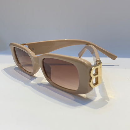 Rub Cream Frame Light Brown Shade Sunglass
