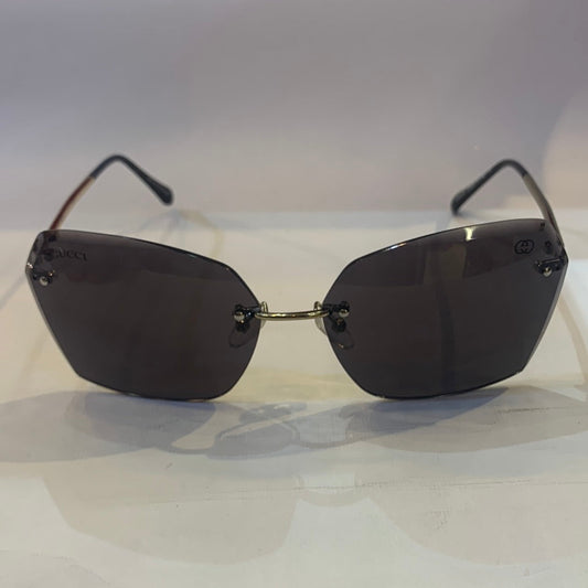 CUG Frameless Golden Black Stick Black Shade Sunglass 68115 63 15-140