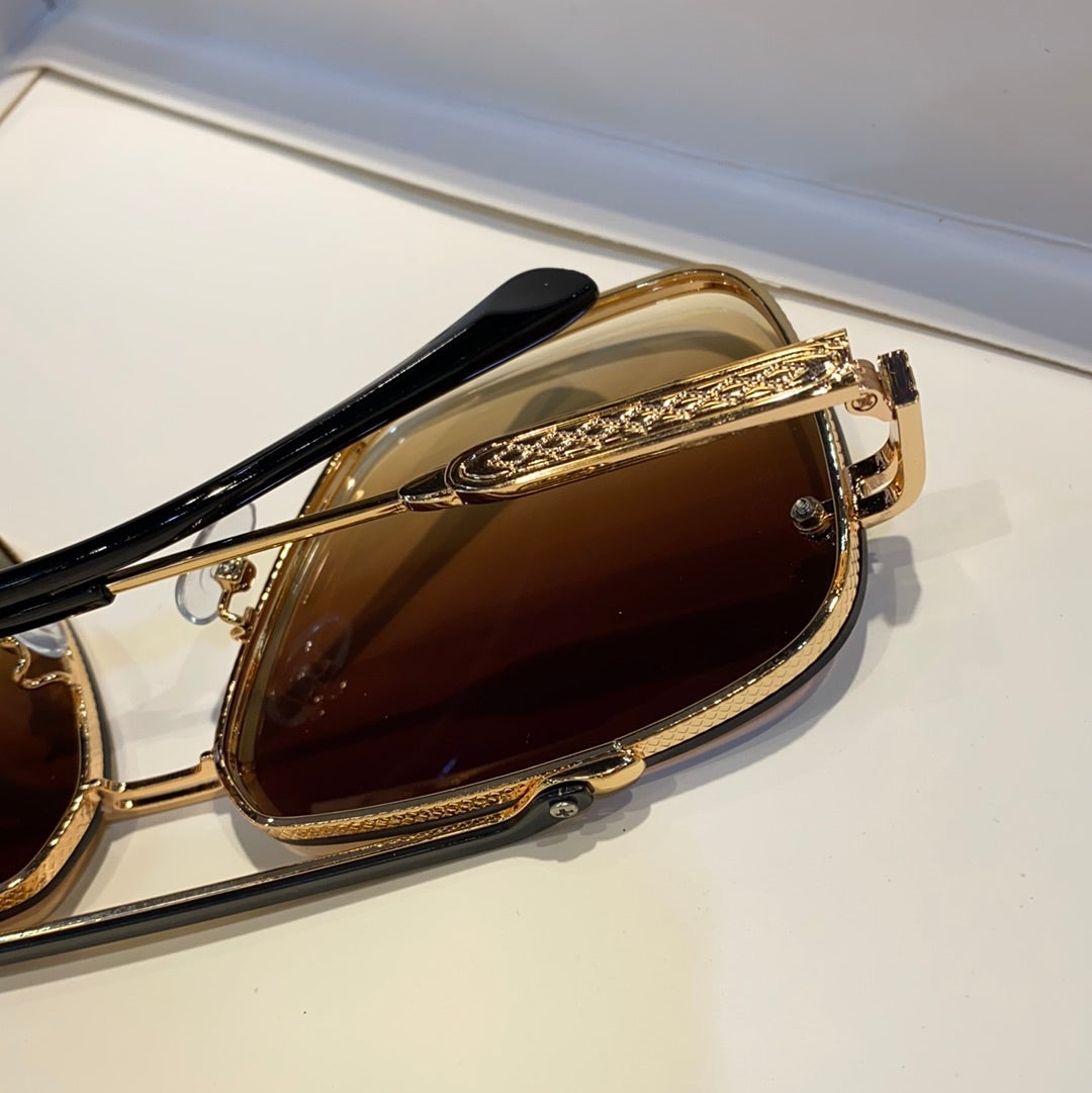 Brown Gold Branded Luxury Sunglasses DIT