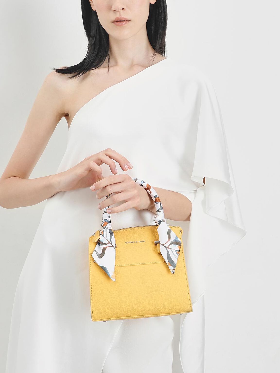 Yellow Colour Charles & Keith Ladies Hand Bag