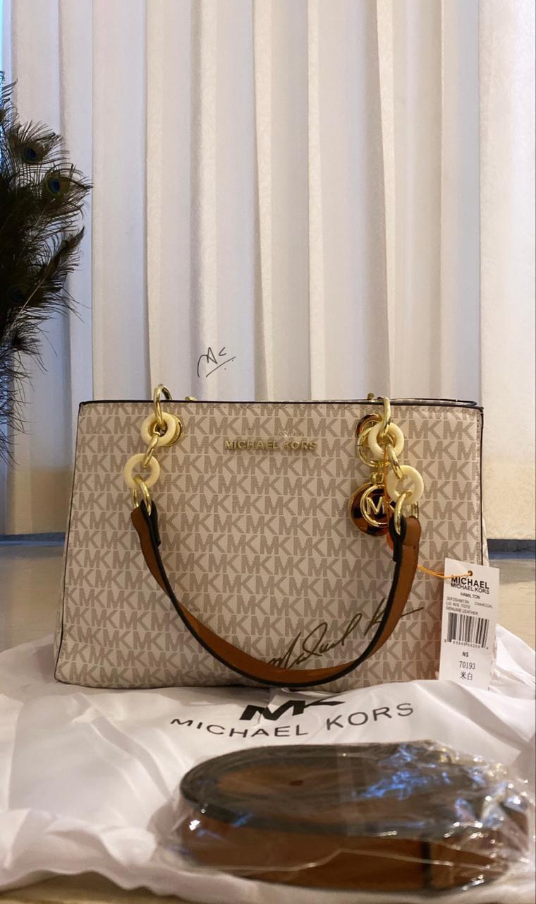 White Print Ladies Hand Bag 70193#