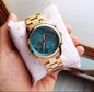 Cim Gold Chain Green Dial Ladies Chain Watch 400417