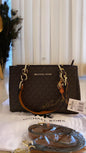Brown Coffee Print Ladies Hand Bag 5340#