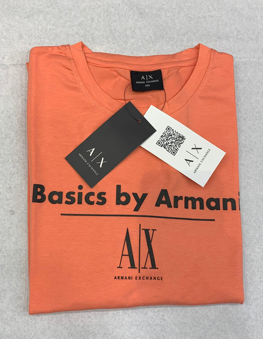 MRA Peach Color With Front Print Premium Lycra Fabric Tshirt 861037