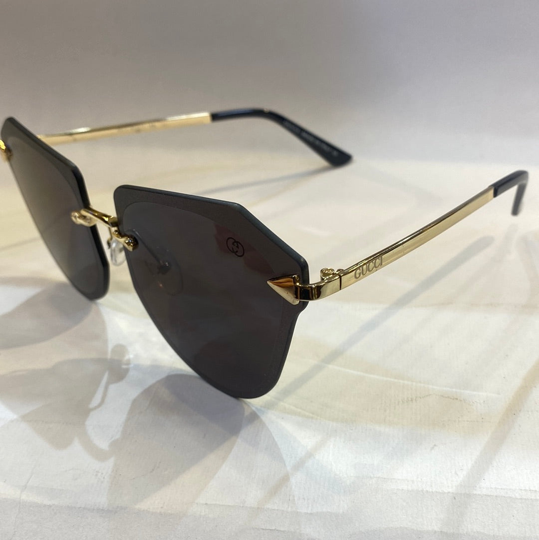 CUG Frameless Golden Stick Black Shade Sunglass 6872 63 17-145