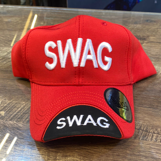Red Colour Swag  With Embroidery Design Sports Cap 913018
