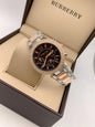 Cim Silver Copper Chain Black Dial Chronograph Working Ladies Watch
