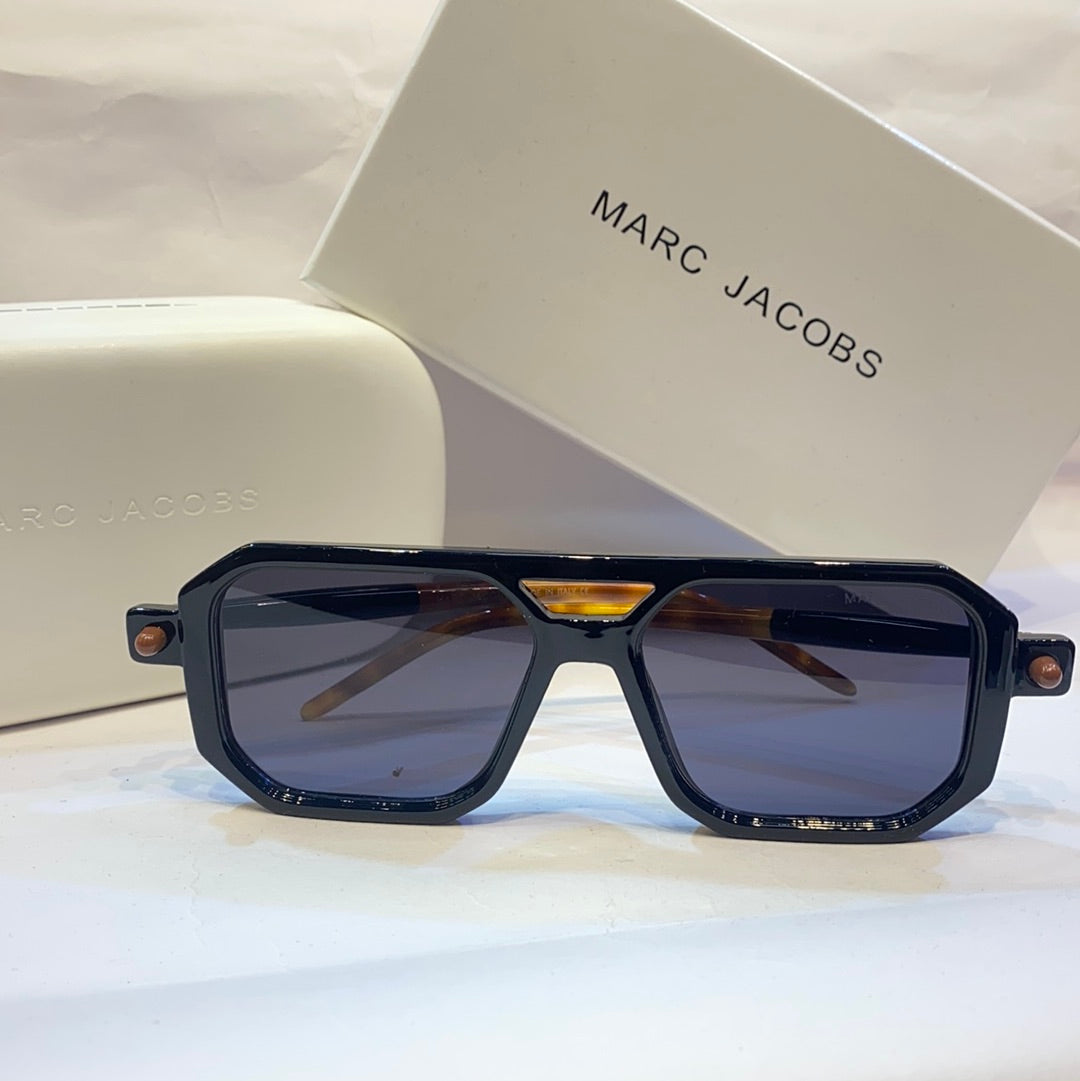 RAM Black Leopard Frame Black Shade Unisex Branded Sunglasses
