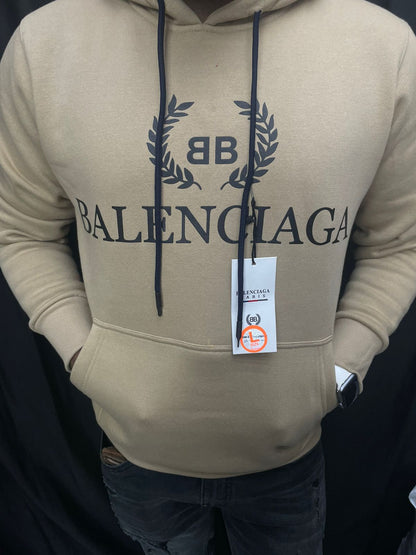 BAL LAB Khaki Colour With BAL Embroidery Logo Premium Quality Unisex Hoodie’s 49005