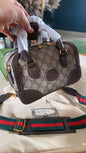 Cug Monogram Print Brown Colour Duffle Small Ladies Sling Bag 723307