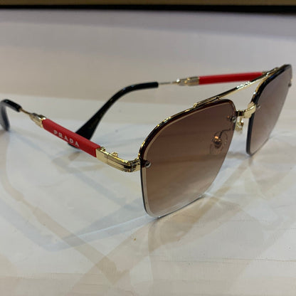 ARP Frameless Golden Red Stick Brown Shade Sunglass TJ72297 58 12-140