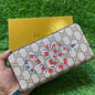 CUG Apricot Snake Grey Cream Yellow Snake Ladies Clutch Zipper Wallet 60017142