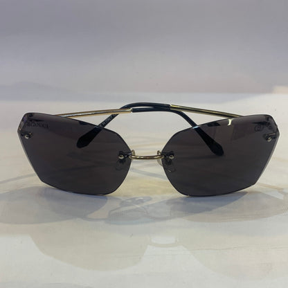 CUG Frameless Golden Black Stick Black Shade Sunglass 68115 63 15-140
