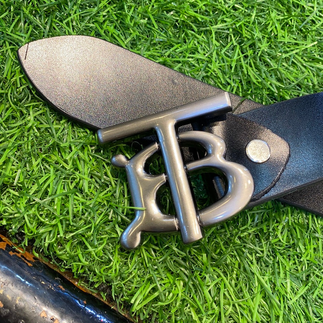 Black Grey Genuine Leather 900239