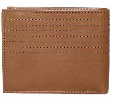 TAN LEATHER BIFOLD WALLET