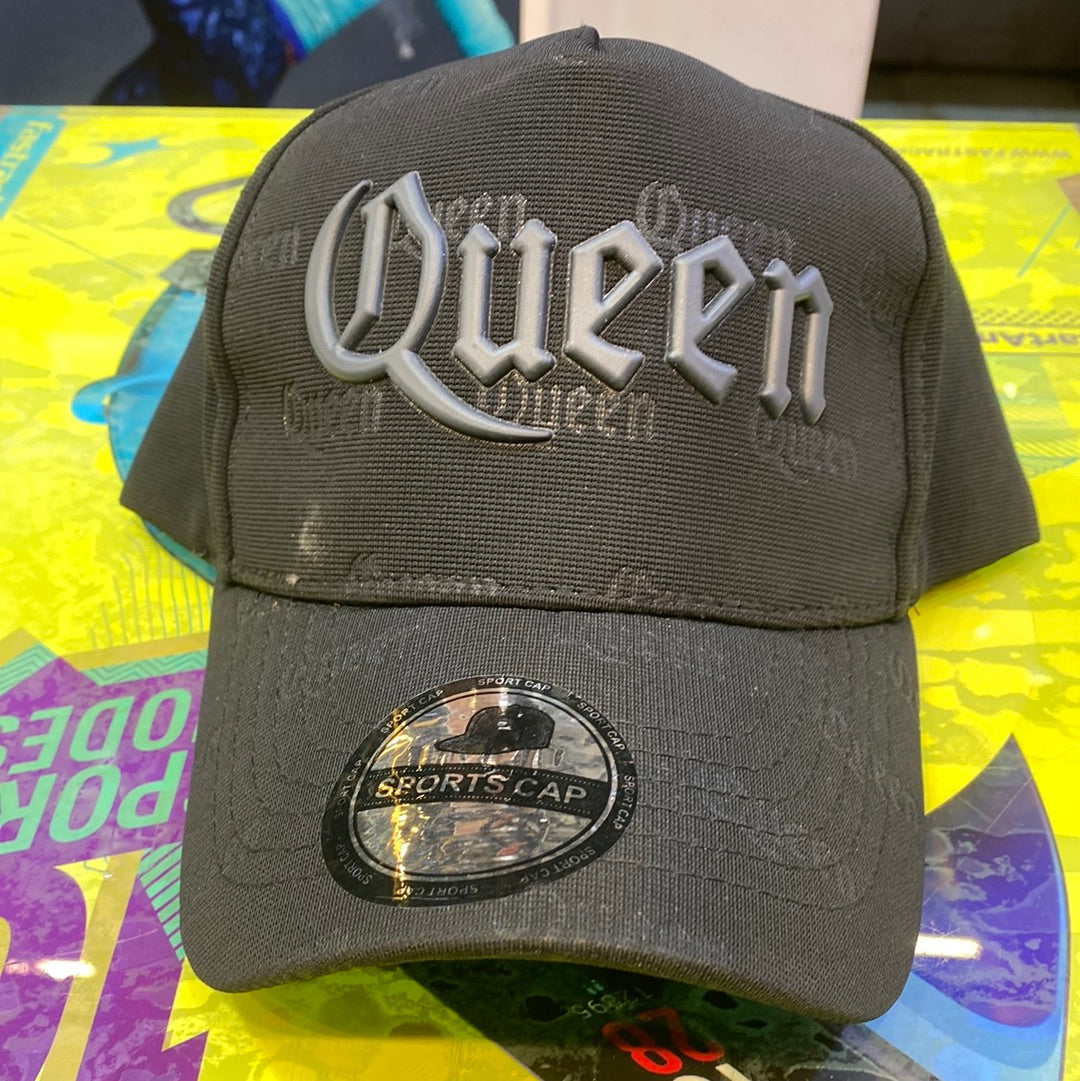 Black Colour Queen With Logo Design Sports Cap 913010