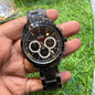 Dar Black Chain Black Silver Dial Ceramic Men’s Watch