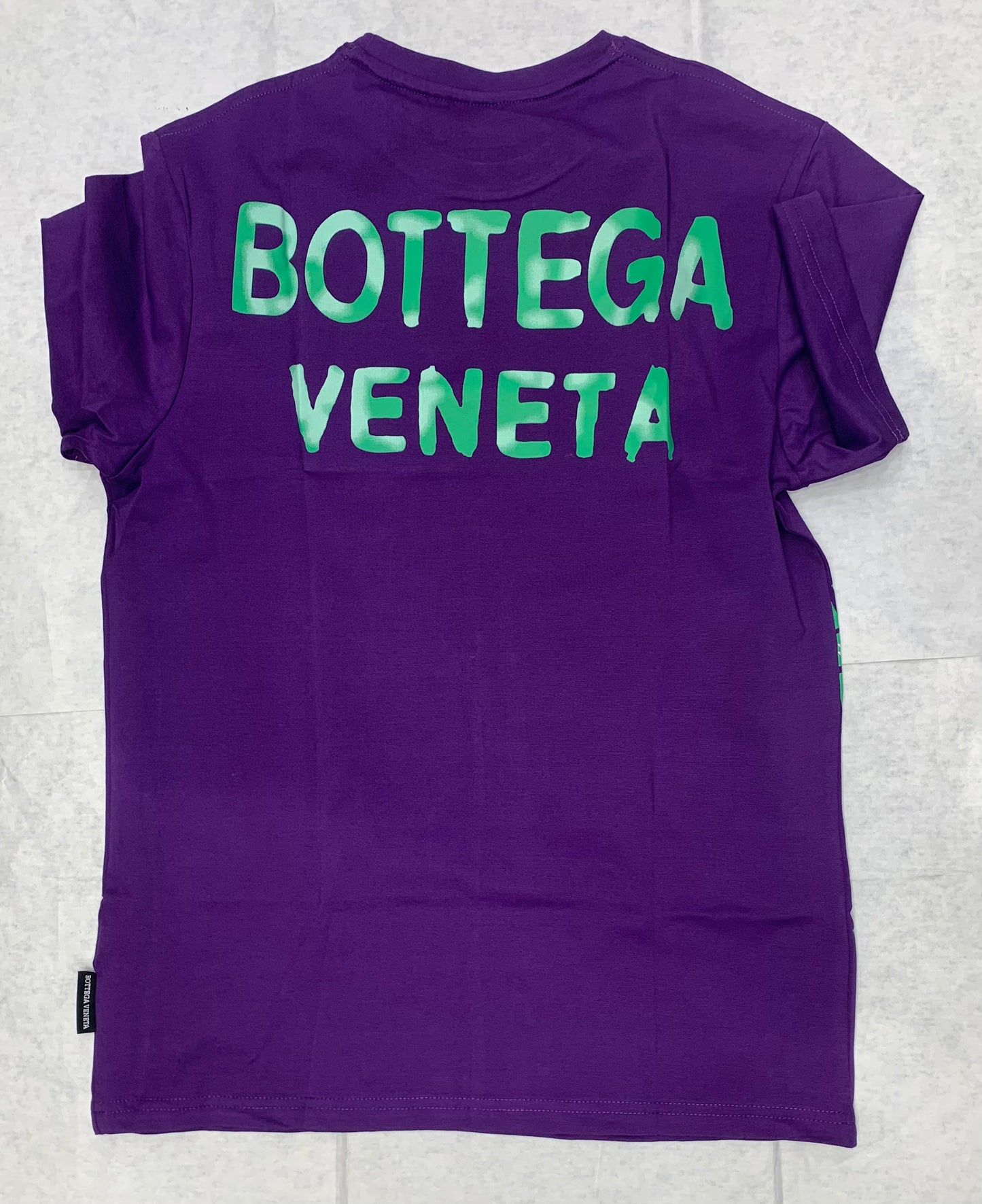 BOT TOB Purple Colour With Front And Back Texted Print Half Sleeves Tshirt 50105