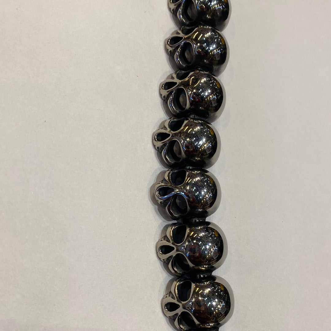 Sliver Colour Skull Logo Heavy Quality Bracelet 199810