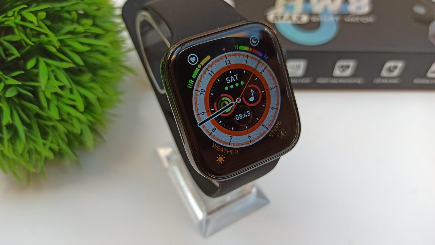 HW8 Max Smart Watch Bluetooth Calling Wireless Charging Wearfit Original with 1.99 Full Screen