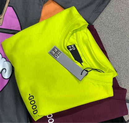 HOPE Neon Colour With Good Time Back Print Drop Shoulder TShirt 108618