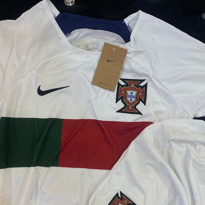 Kin White Red Green Colour FPF Logo Branded Lycra Cotton Football Jersey Set 110167