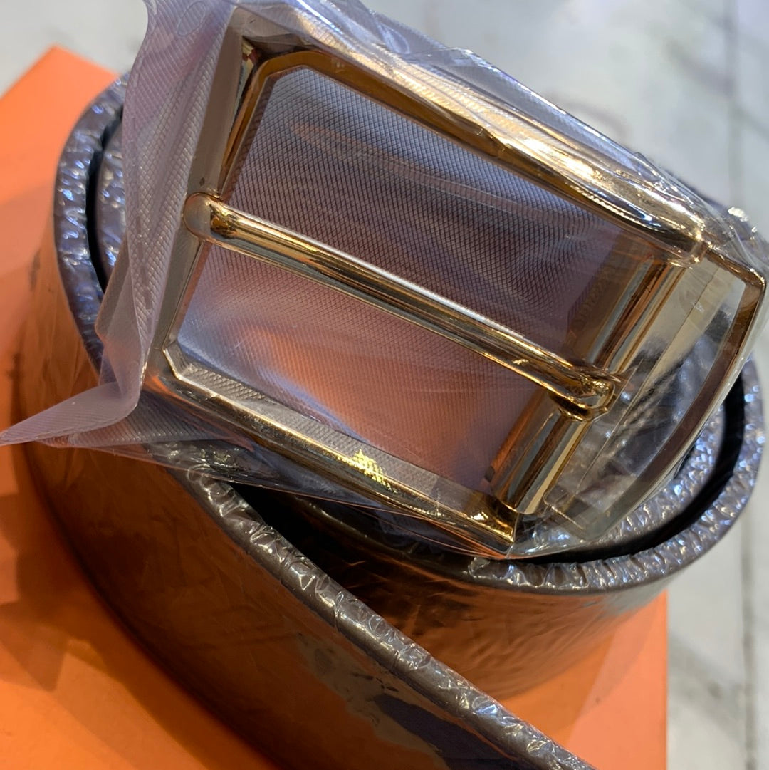 Vl Brown Colour Gold Buckle Men’s Belts 12018