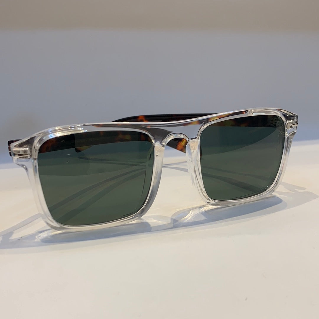 DB Transparent Leopard Frame Green Shade Unisex Sunglass UM1881-3 51 22-143