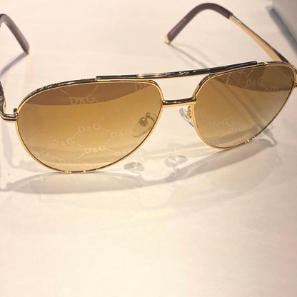Gold Fram Gold Shade Printed Branded Luxury Sunglasses DG4341 61 14-140