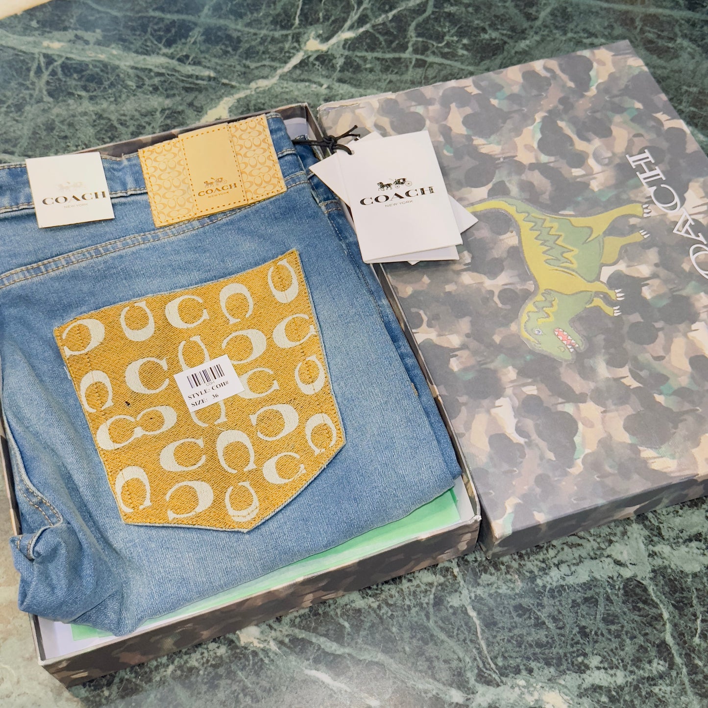 Aoc Coa Light Blue Back Aoc Coa Print Mens Hight Quality Men’s Jeans 84106