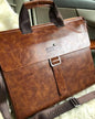 NOM MON Tan Colour With Multiple Zipper Laptop Bag 3308-1