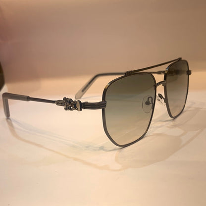 YAM Sliver Frame Green Shade Unisex Sunglass 5022 52 19 140