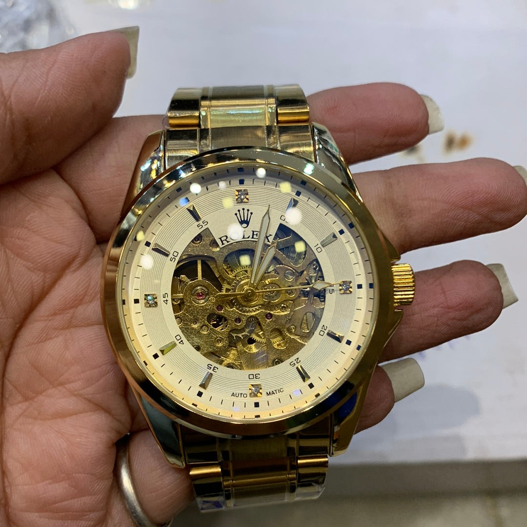 Lor Gold Chain White Dial Automatic Men’s Watch 401015