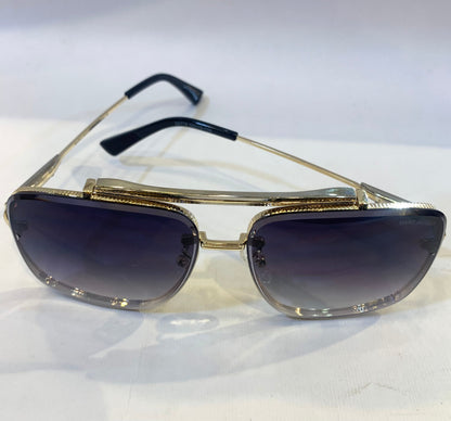 Mar ram Golden Frame blue Shade Sunglass 2A713 56 15-139