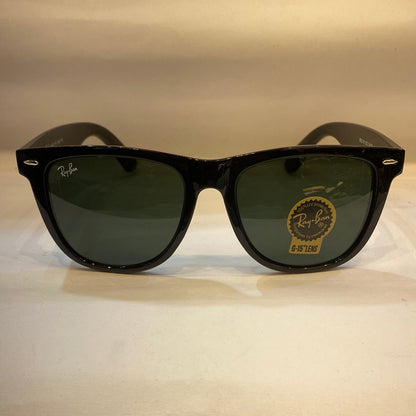 YAR RB Glossy Black Frame Black Shade Unisex Big Size Sunglasses RB2140 902 54 18 3N