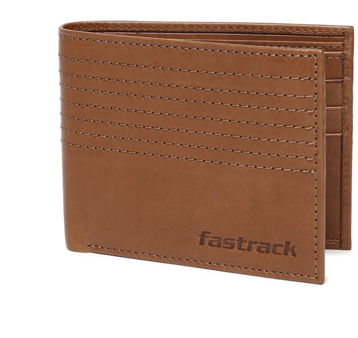 TAN LEATHER BIFOLD WALLET