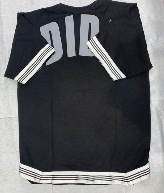 IDA Black Colour With Back Texted Print Drop Shoulder Tshirt 50109 03082023