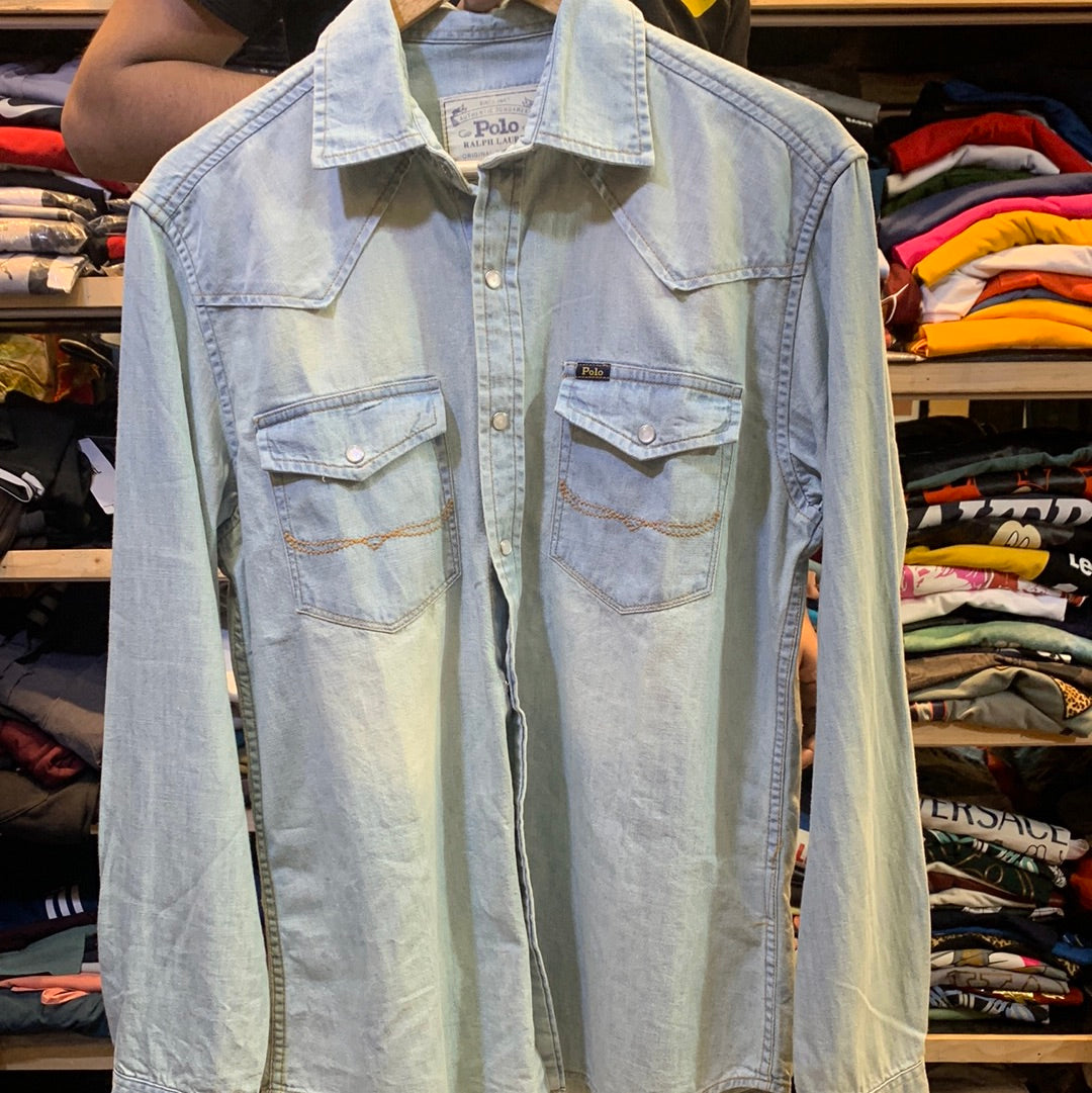 LOP Lite Blue Denim Shirt with LOP LOGO  Denim Shirt 41381