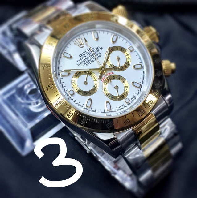 Silver Gold Chain Automatic Men’s Watch