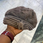 Lite Brown Colour Women Winter Warm Knitted Pumpkin Hat Casual Plus Bean Ladies Cap 9348