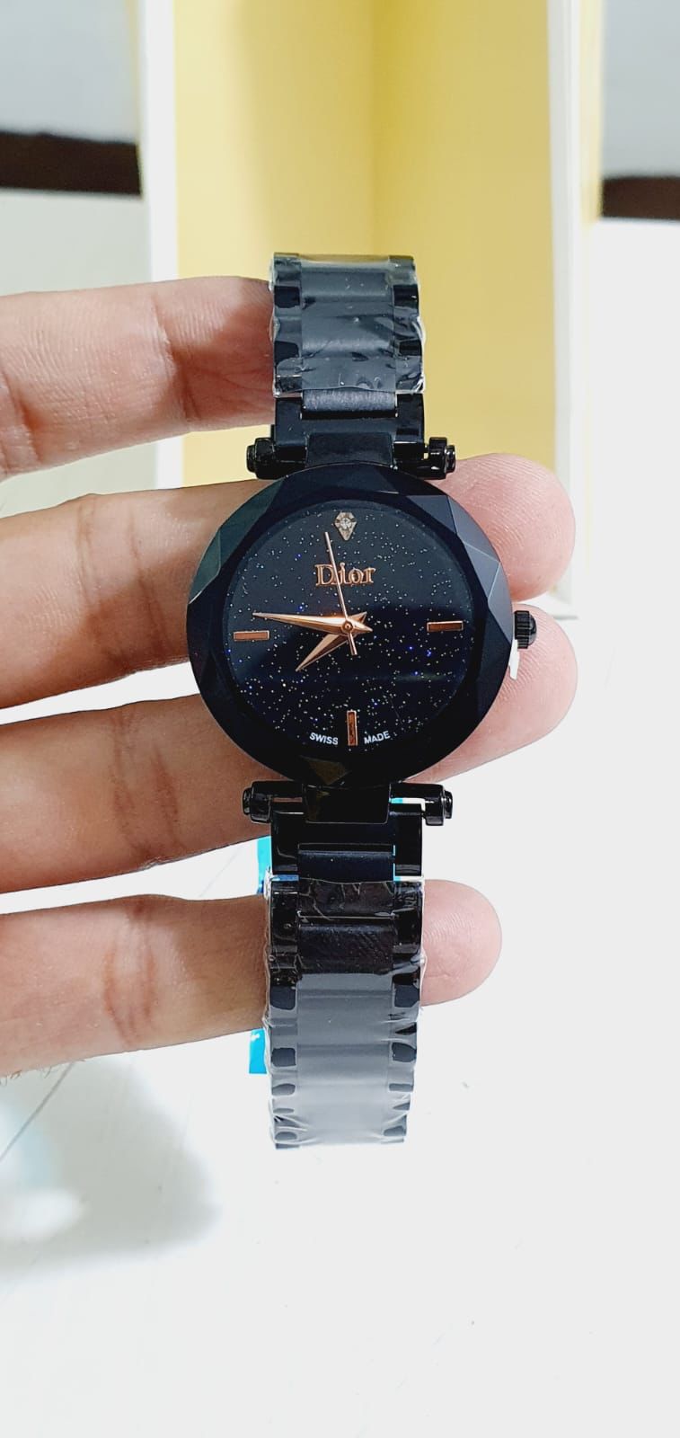 Oid Black Chain Black Dial Ladies Watch 901242