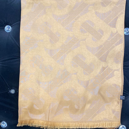RUB BUR Gold Colour RUB Bur Print Heavy Quality Muffler  9355