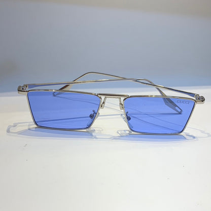 Cug Silver Frame Sky Blue Shade Unisex Sunglass 9098 54 17-147