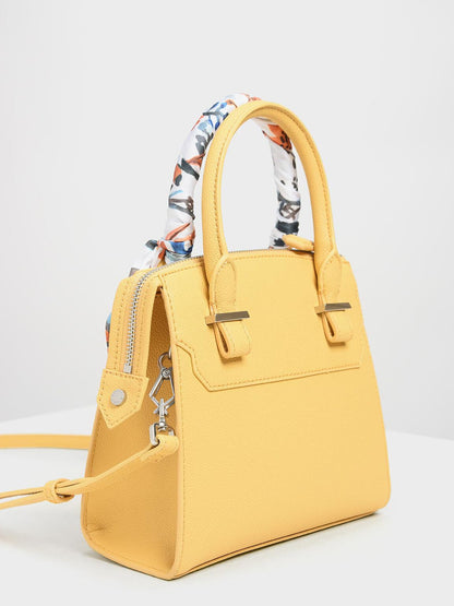 Yellow Colour Charles & Keith Ladies Hand Bag