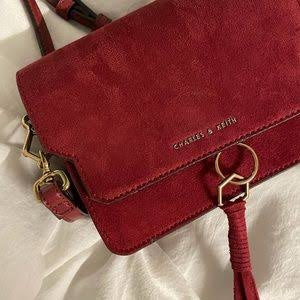 Red Cherry Charles & Keith Ladies Hand Bag