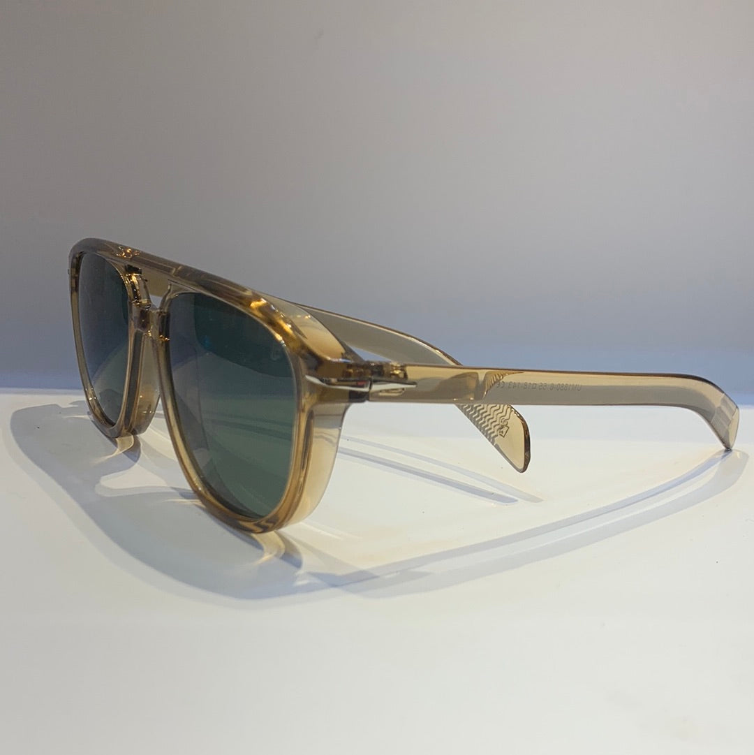 BD Transparent Brown Frame Green Shade Sunglass UM1880-6 55 18-143