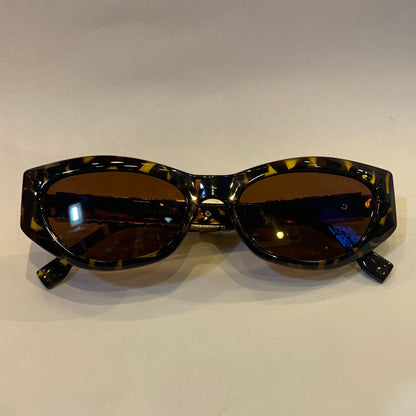 NEF Leopard Print Frame Brown Shade Sunglass LH046 50 20-142